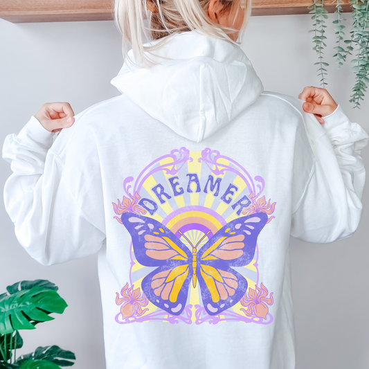 Dreamer Zip up Butterfly Hoodie - Fractalista Designs