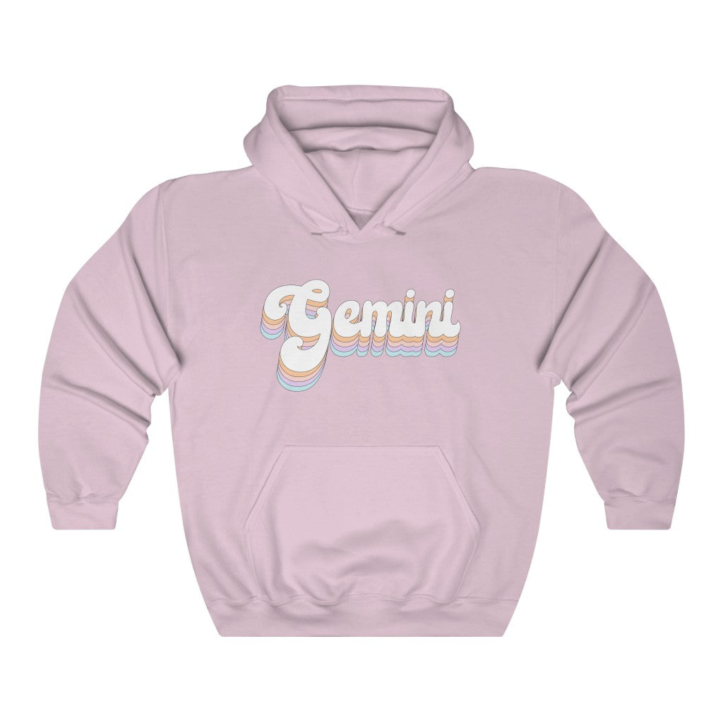 Gemini Astrology Hoodie Zodiac Hooded Sweatshirt - Fractalista Designs