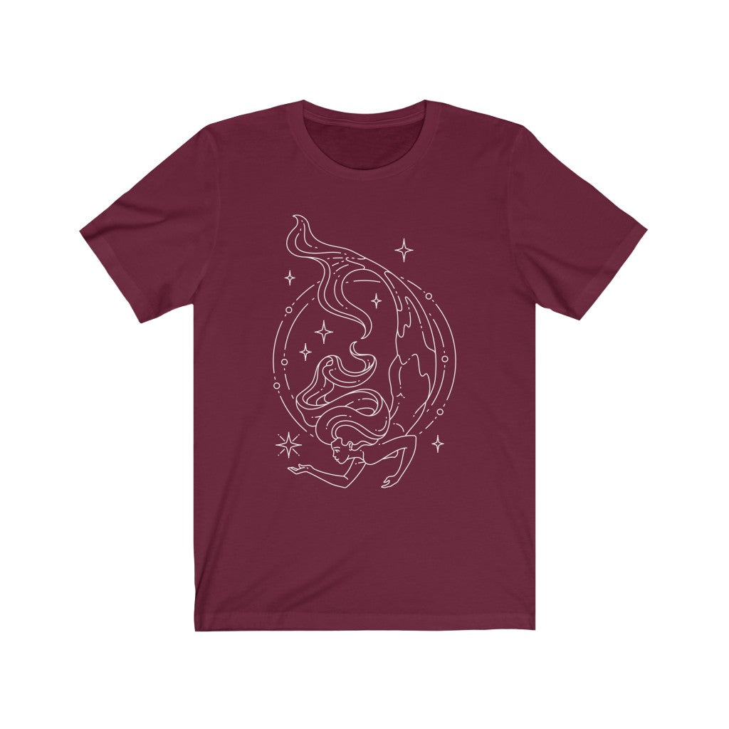 Pisces Mermaid Zodiac Astrology "Dive Deep" Tee