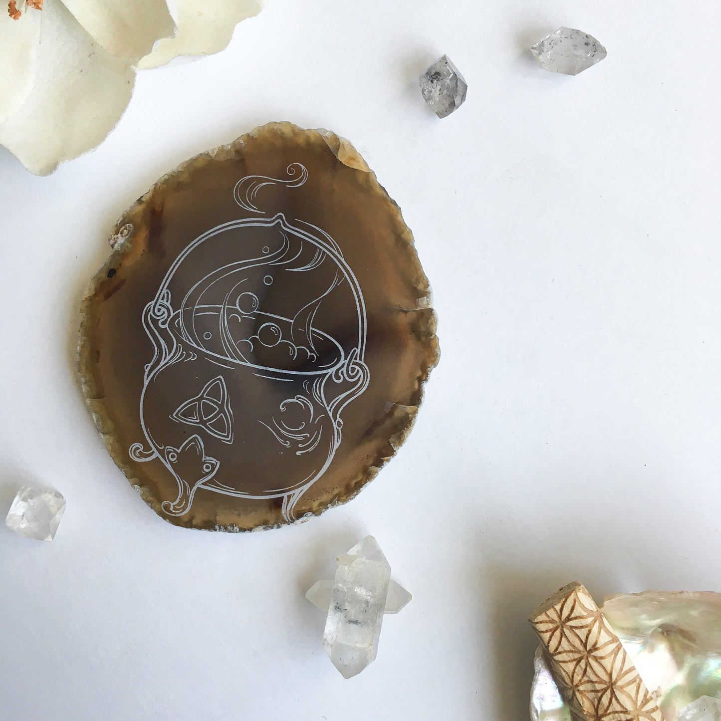 “Witch's Brew” Cauldron Agate Slices