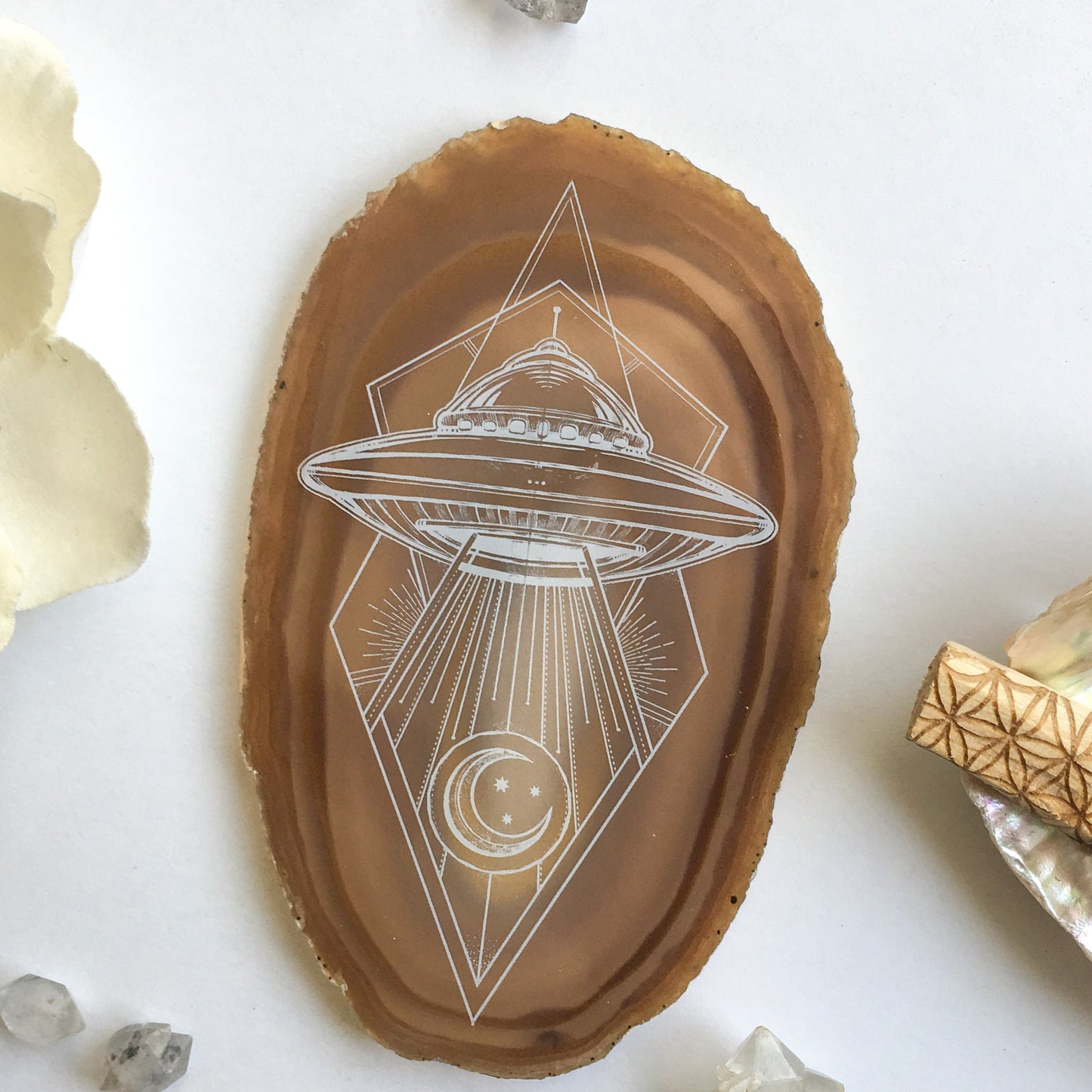 “Alien Abduction” Agate Slices