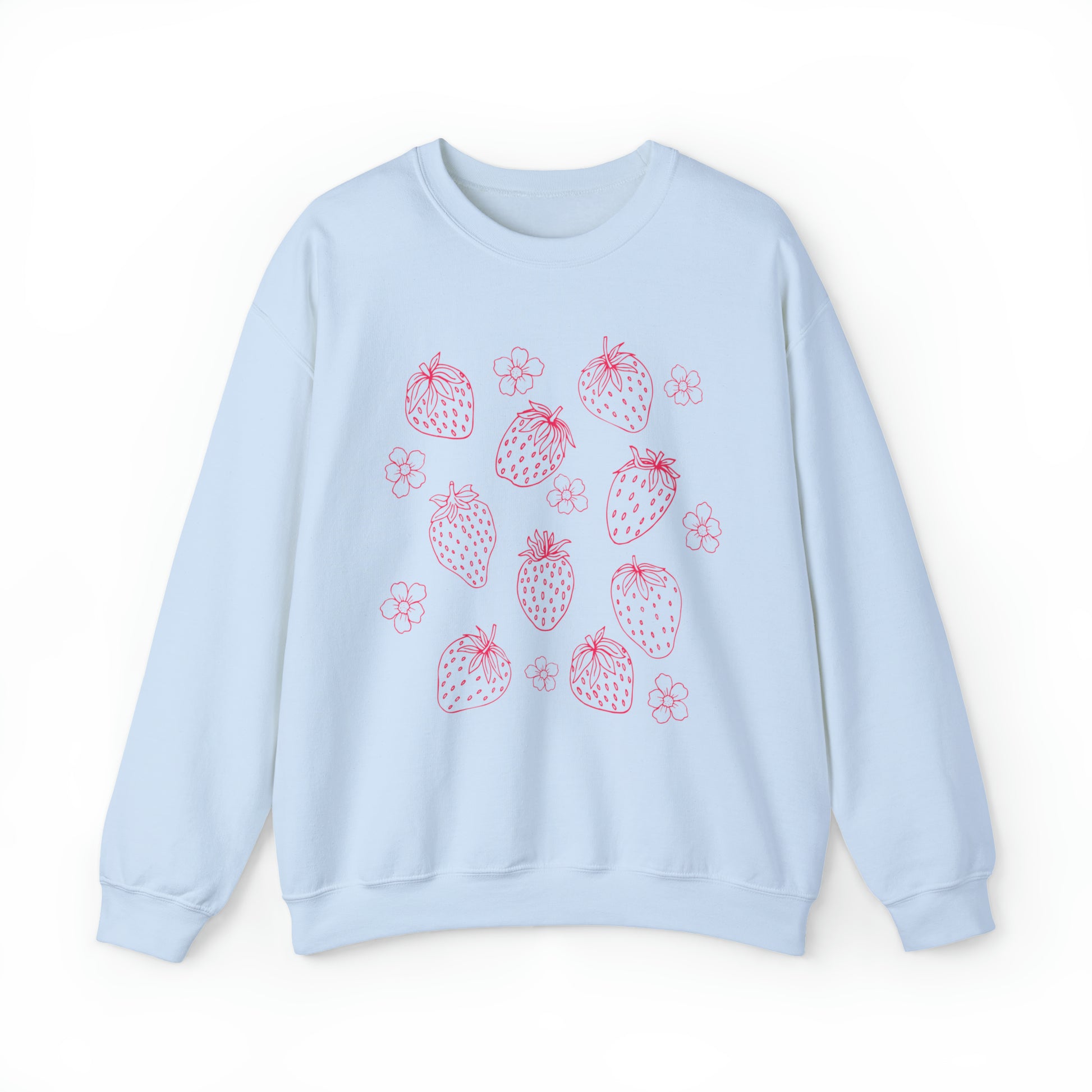 Cottagecore Strawberry Crewneck Sweatshirt - Fractalista Designs