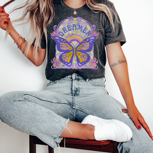 Dreamer Butterfly Art Nouveau Shirt Bella & Canvas