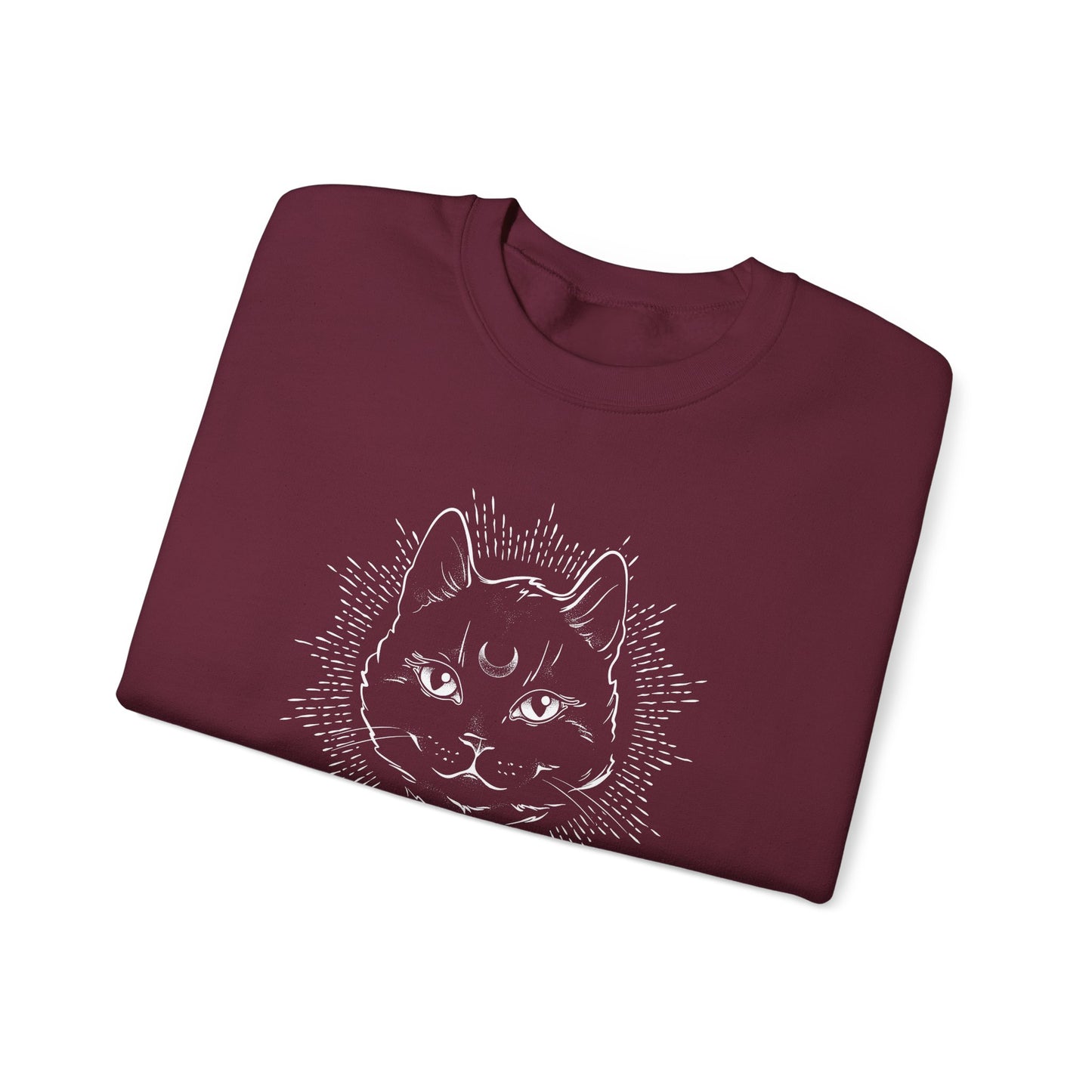 Stay Spooky Cat Sweatshirt Funky Font – Halloween Black Cat Graphic Crewneck