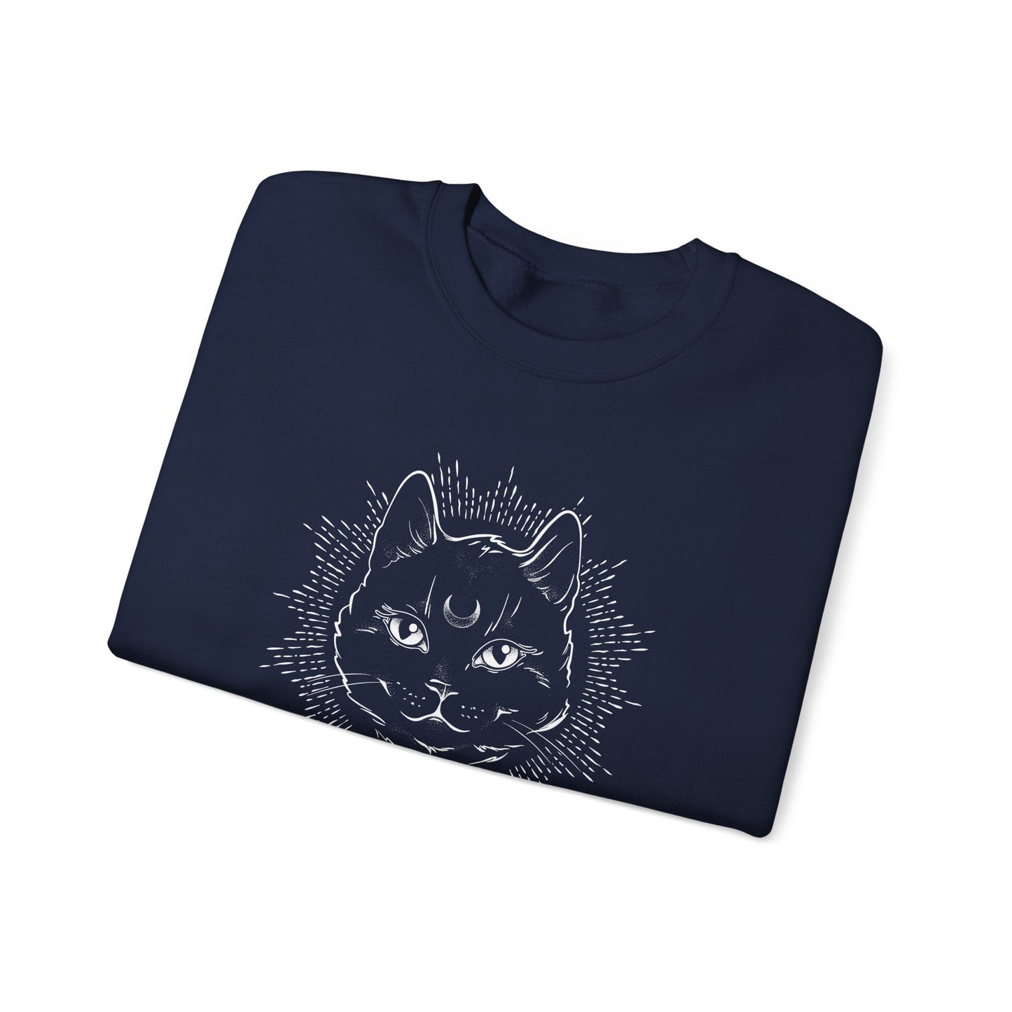 Stay Spooky Cat Sweatshirt Funky Font – Halloween Black Cat Graphic Crewneck