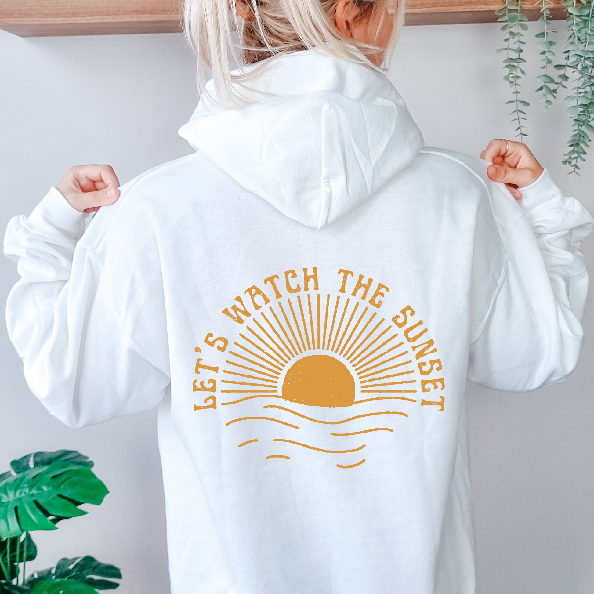 Lets Watch The Sunset Hoodie Military Green / M