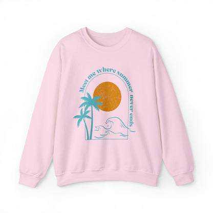 Where Summer Never Ends Sunset Crewneak Sweatshirt