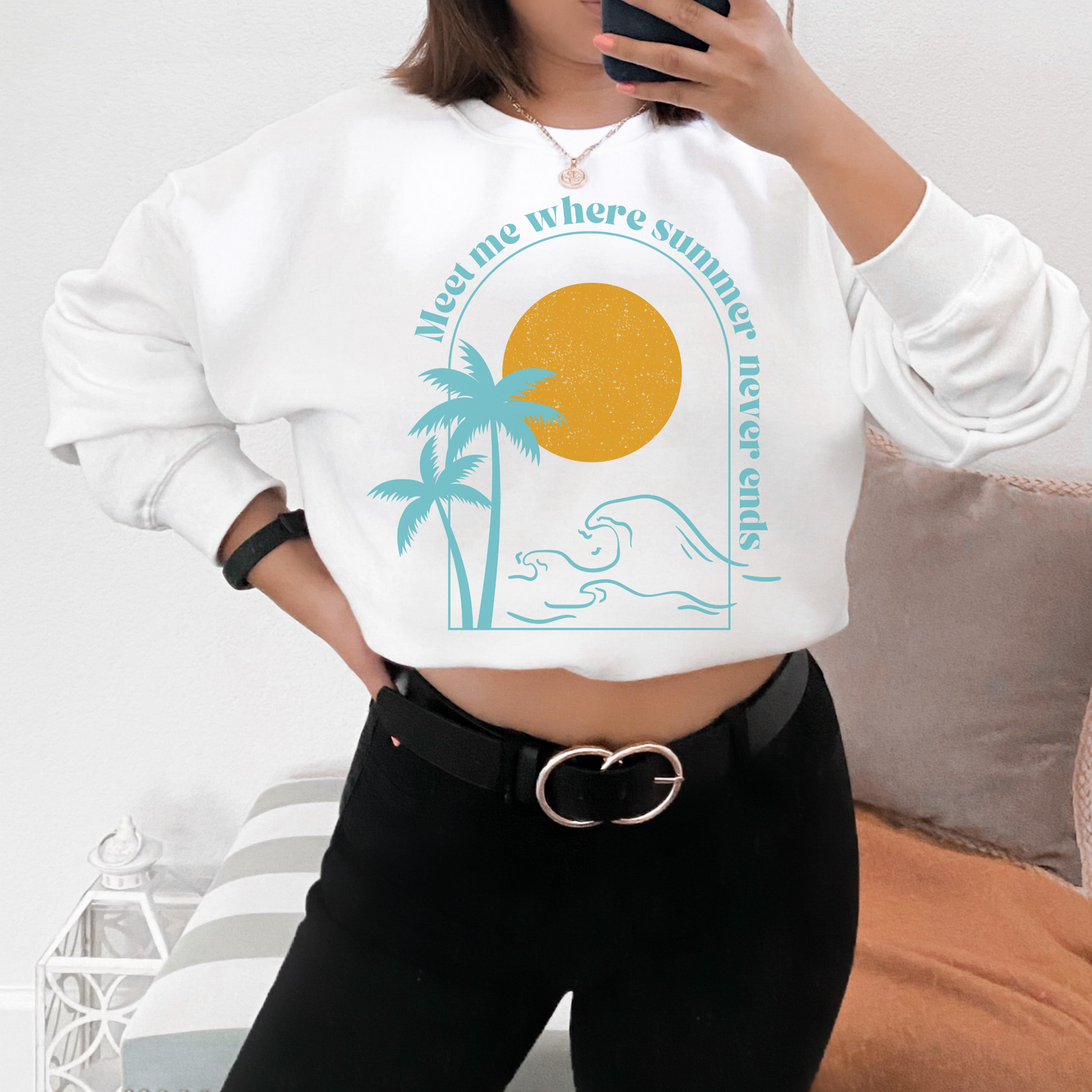 Where Summer Never Ends Sunset Crewneak Sweatshirt