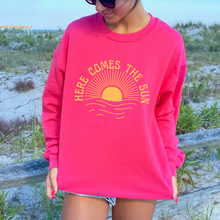 Here Comes the Sun Beachy Sunset Crewneck Sweatshirt