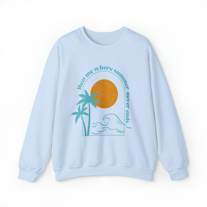 Where Summer Never Ends Sunset Crewneak Sweatshirt