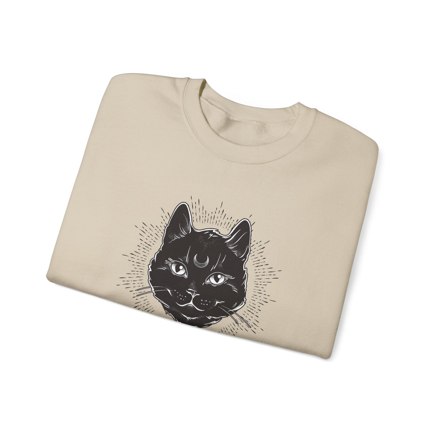 Stay Spooky Cat Sweatshirt Funky Font – Halloween Black Cat Graphic Crewneck