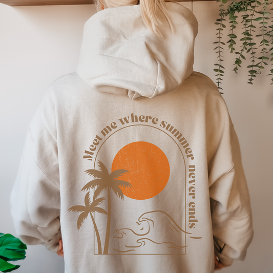 Where Summer Never Ends Sunset Hoodie Sweatshirt