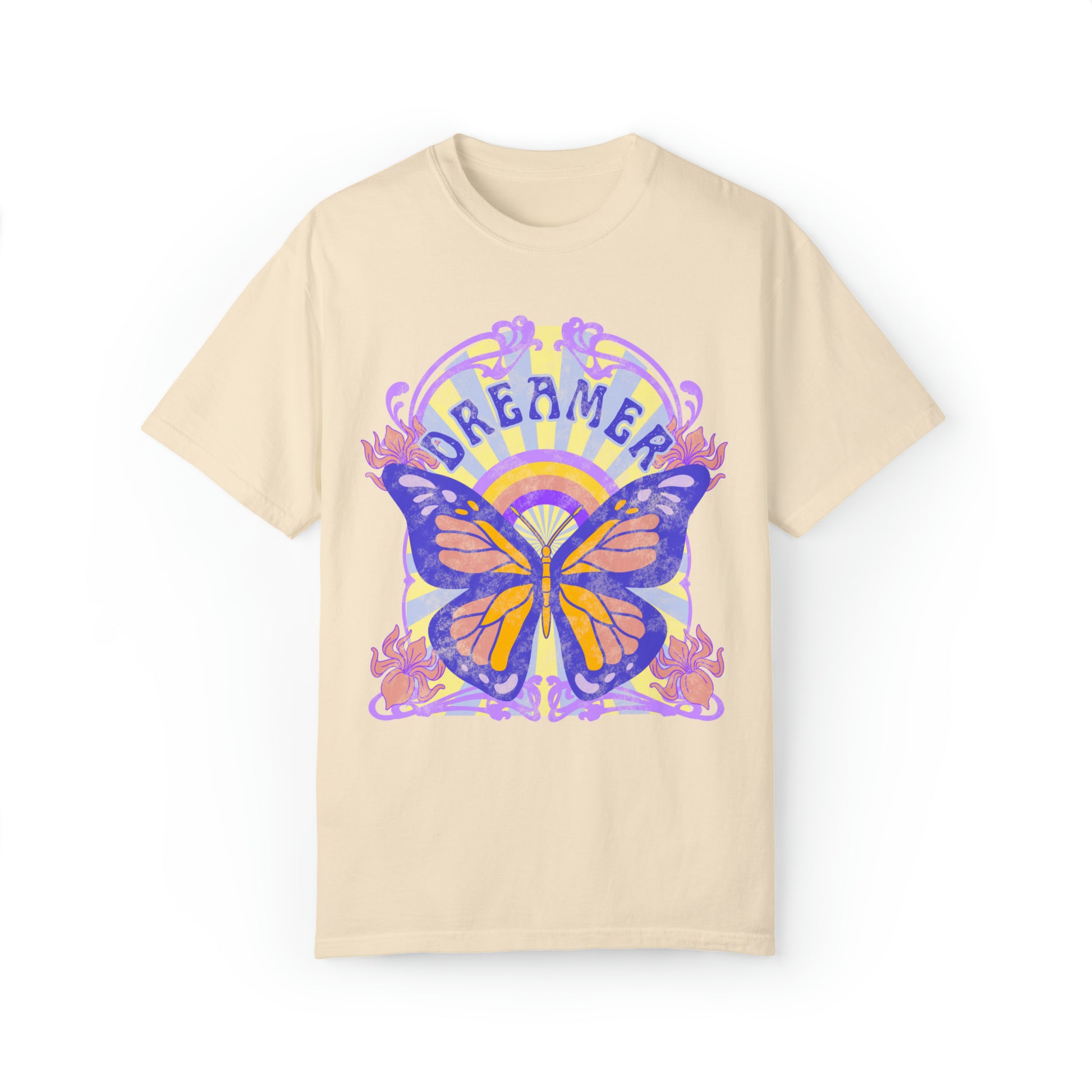 Dreamer Butterfly Art Nouveau Shirt Comfort Colors - Fractalista Designs