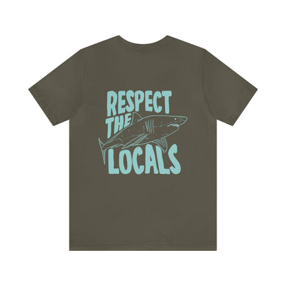 Men’s respect the locals shark shirt