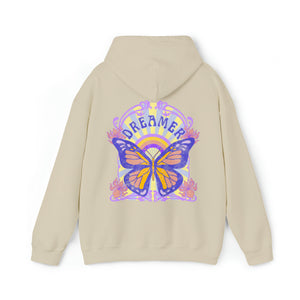 Dreamer Butterfly Hoodie Butterfly Sweatshirt Butterfly Top Moth Hoodie Boho Bohemian Vintage Distressed Retro Aesthetic Art Nouveau Shirt
