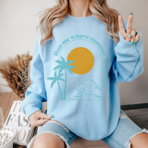 Where Summer Never Ends Sunset Crewneak Sweatshirt