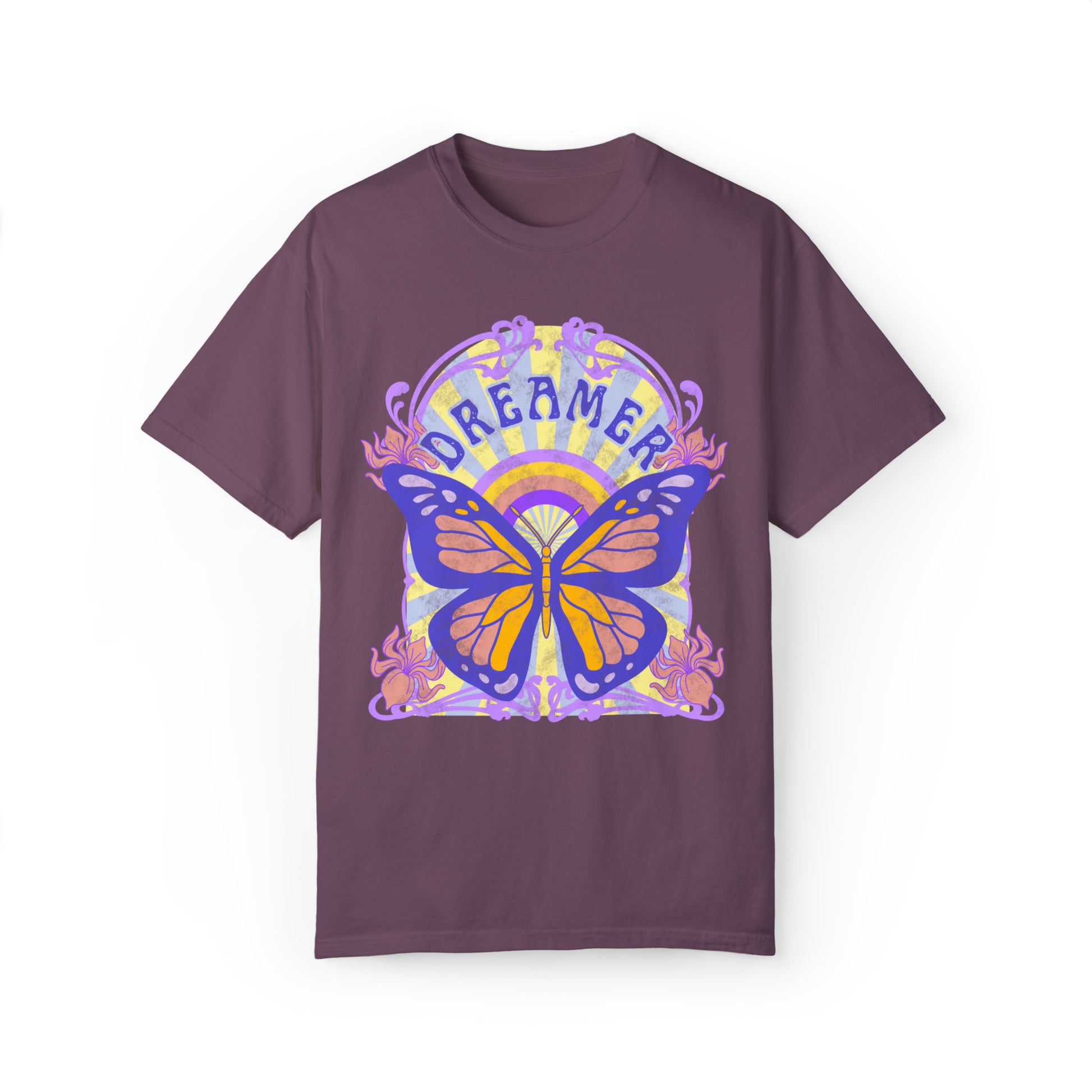 Dreamer Butterfly Art Nouveau Shirt Comfort Colors - Fractalista Designs