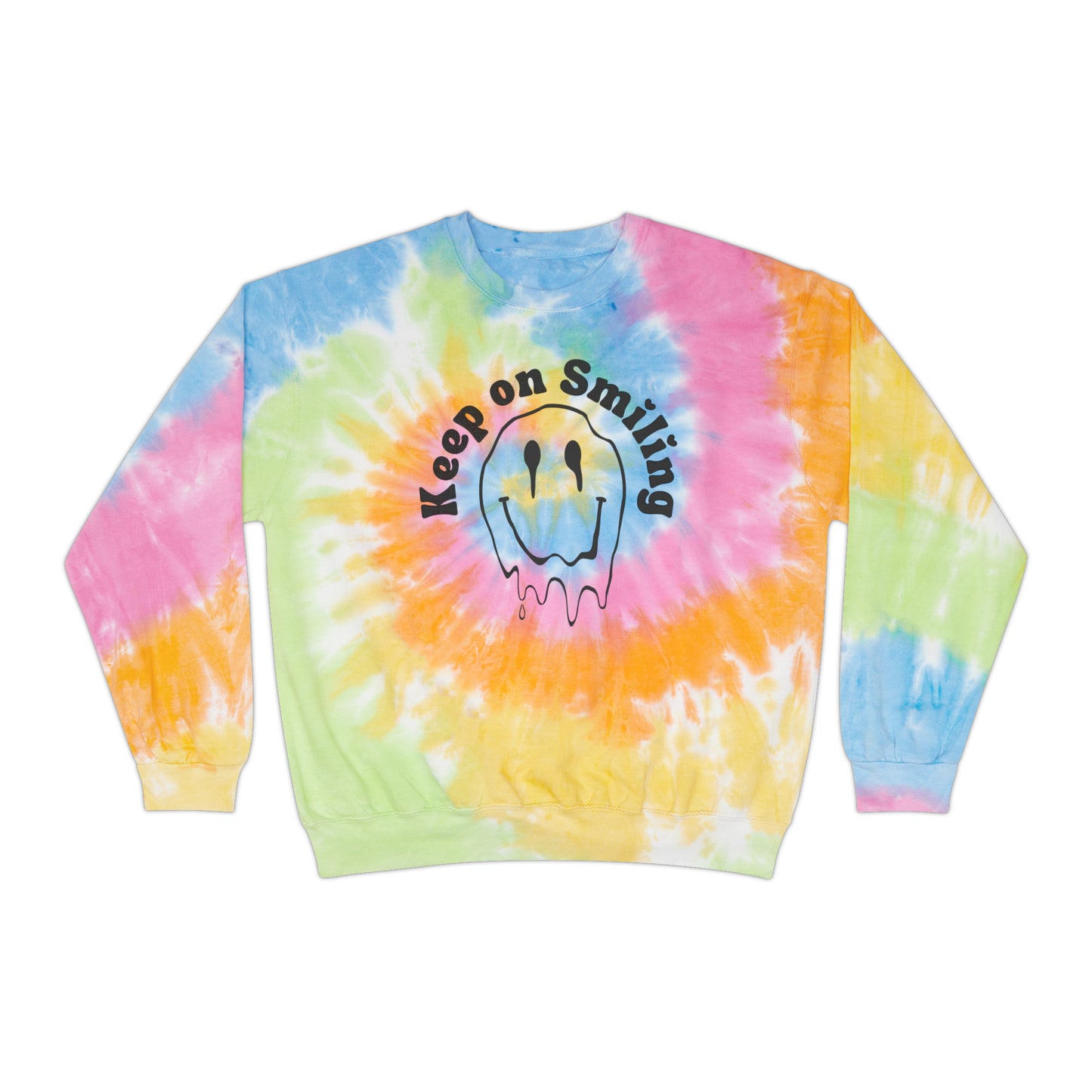 Keep on Smilin' Tie-Dye Crewneck Sweatshirt