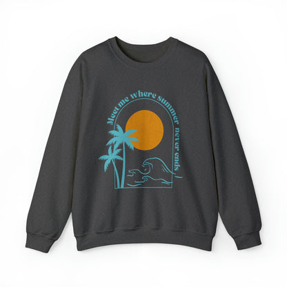 Where Summer Never Ends Sunset Crewneak Sweatshirt