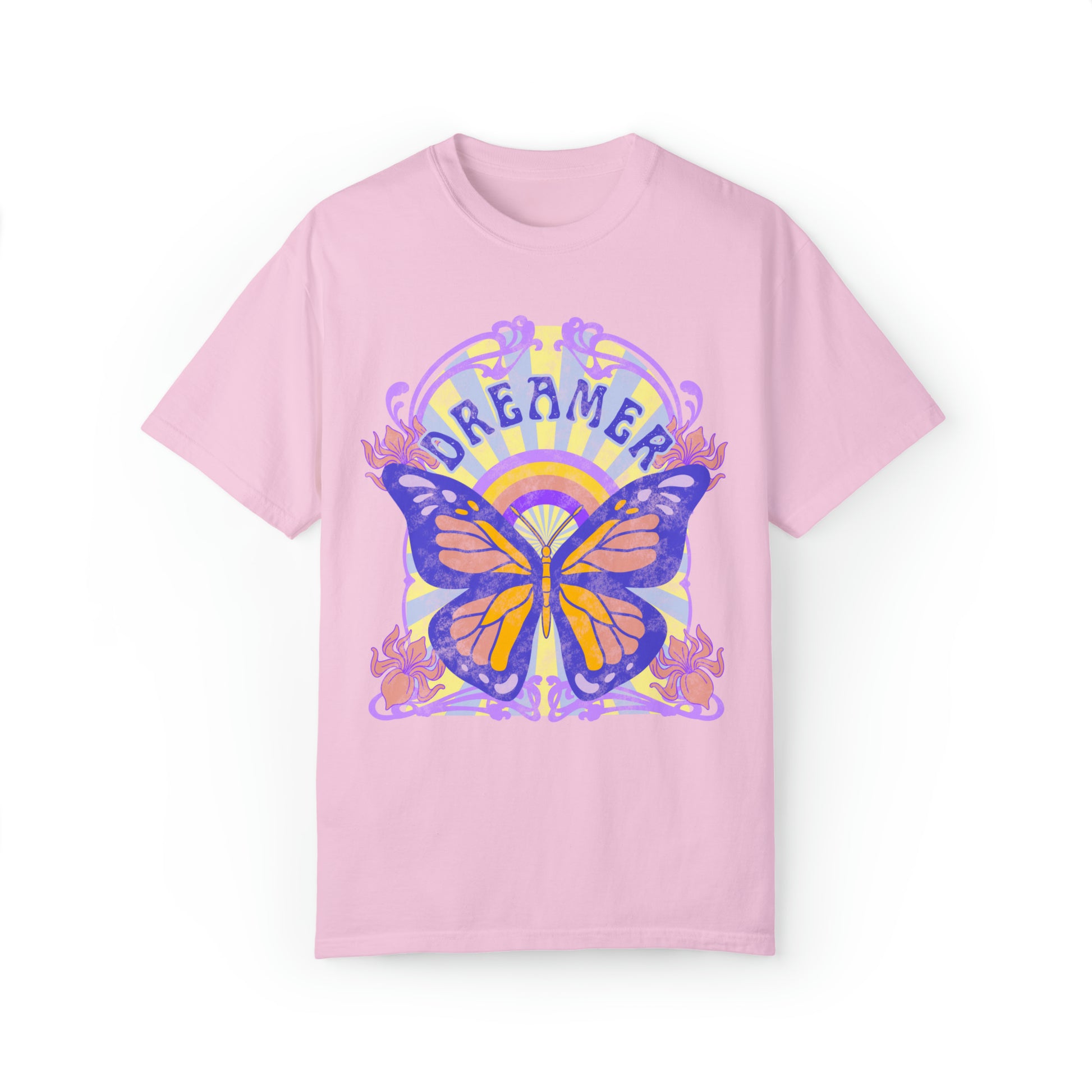 Dreamer Butterfly Art Nouveau Shirt Comfort Colors - Fractalista Designs