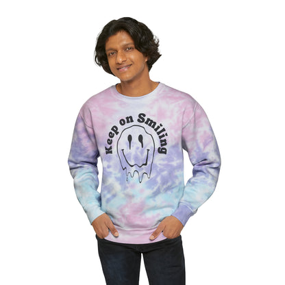 Keep on Smilin' Tie-Dye Crewneck Sweatshirt