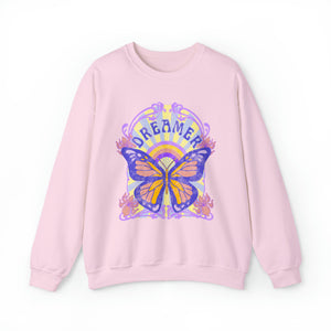 Dreamer Butterfly Art Nouveau Crewneck Sweatshirt