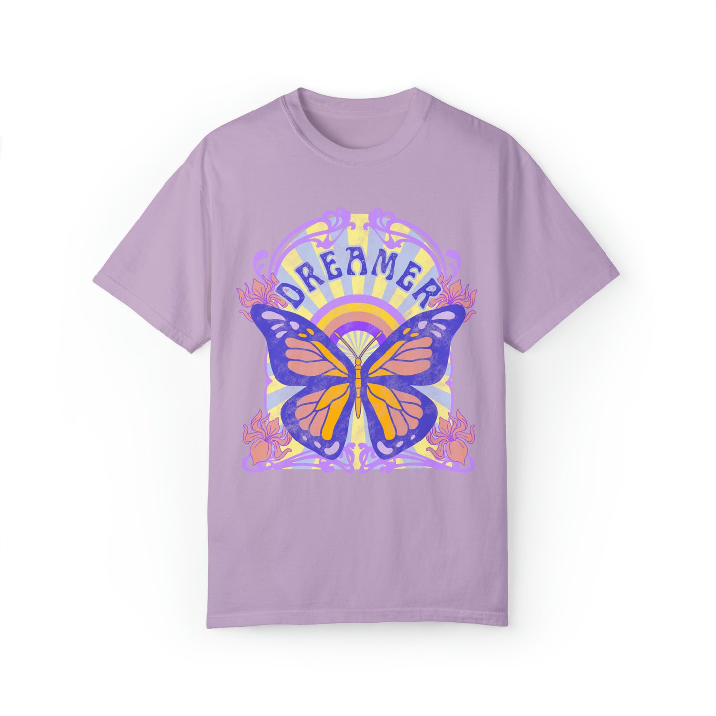 Dreamer Butterfly Art Nouveau Shirt Comfort Colors - Fractalista Designs