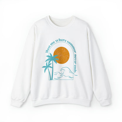 Where Summer Never Ends Sunset Crewneak Sweatshirt