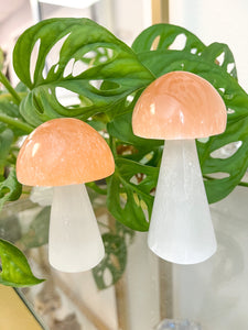 Selenite Mushroom Cottage Core Sculpure Decor Object