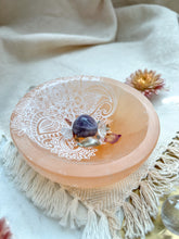 Round Peach Selenite Offering Bowls Jewelry Dish Trinket Dish