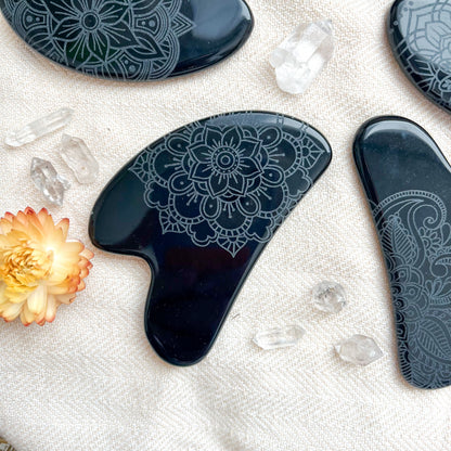 Obsidian Gua Sha Facial Massage Tool