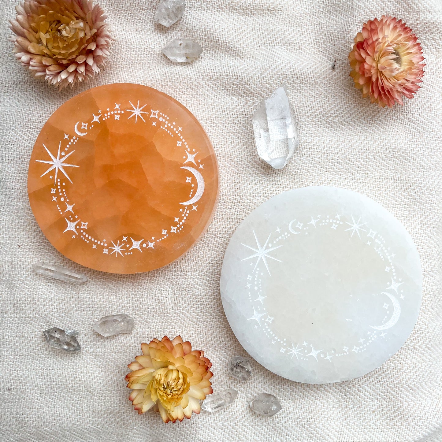 NEW Celestial Moon Selenite Cleansing & Charging Disk