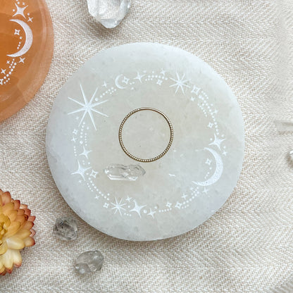 NEW Celestial Moon Selenite Cleansing & Charging Disk