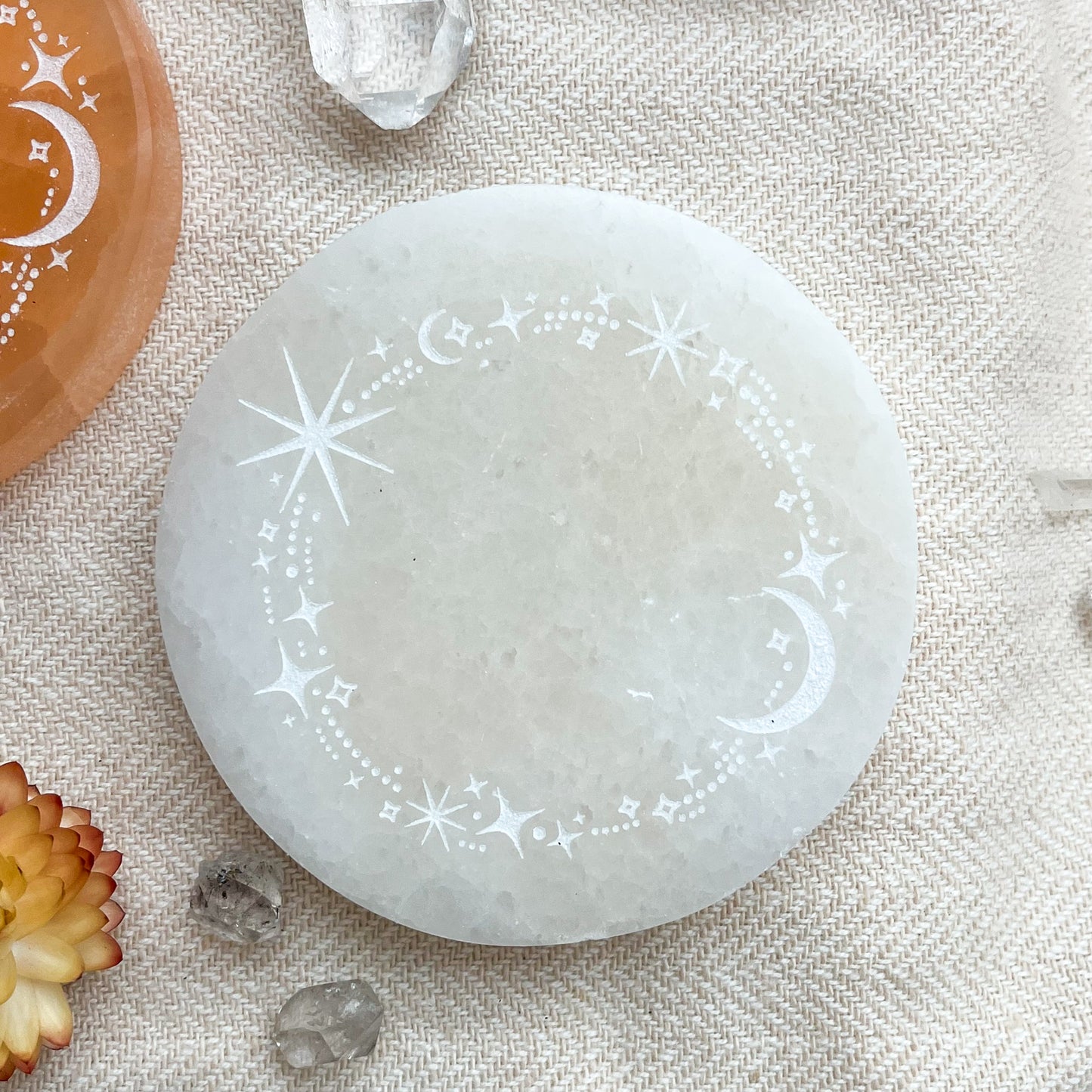 NEW Celestial Moon Selenite Cleansing & Charging Disk