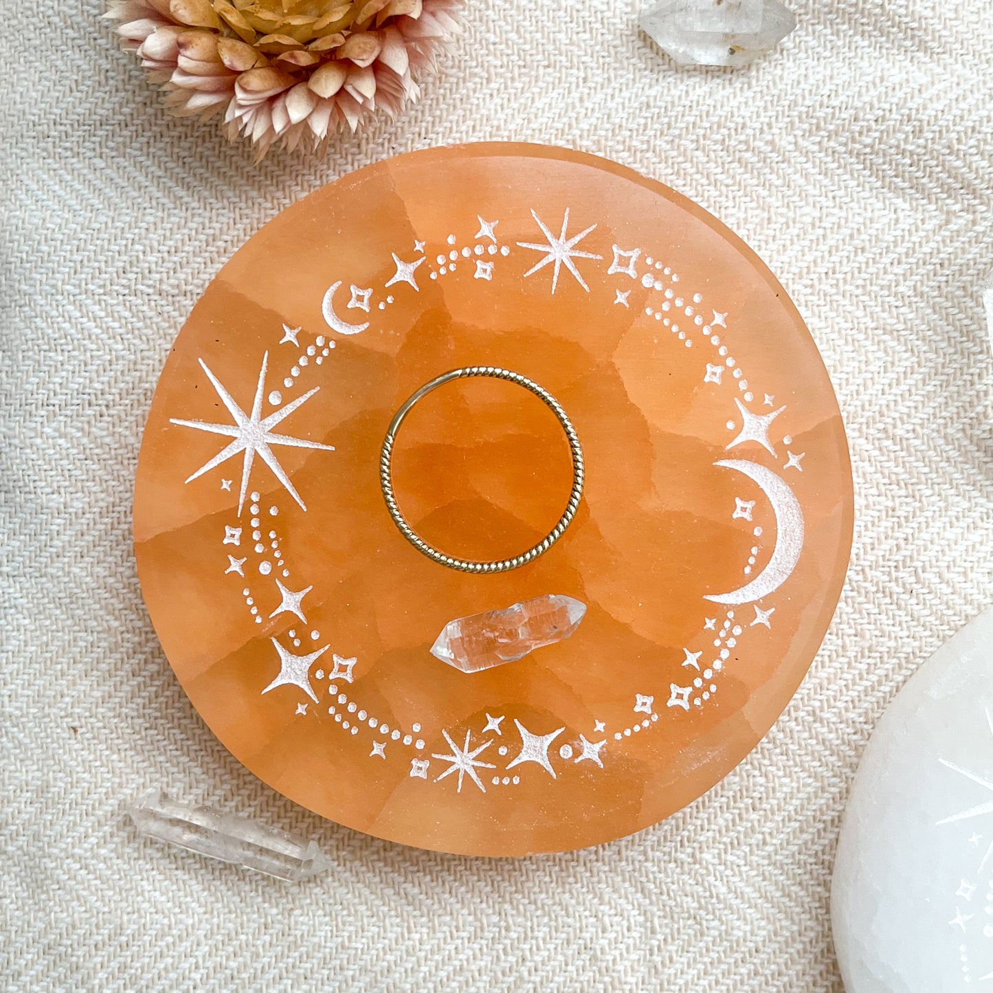 NEW Celestial Moon Selenite Cleansing & Charging Disk