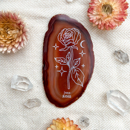 Birth Flower Agate Slices All Months