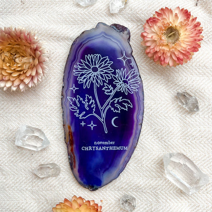 Birth Flower Agate Slices All Months