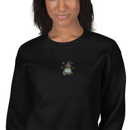 Embroidered Mystical Witch Frog Crewneck Sweatshirt Gildan *Free Shipping*