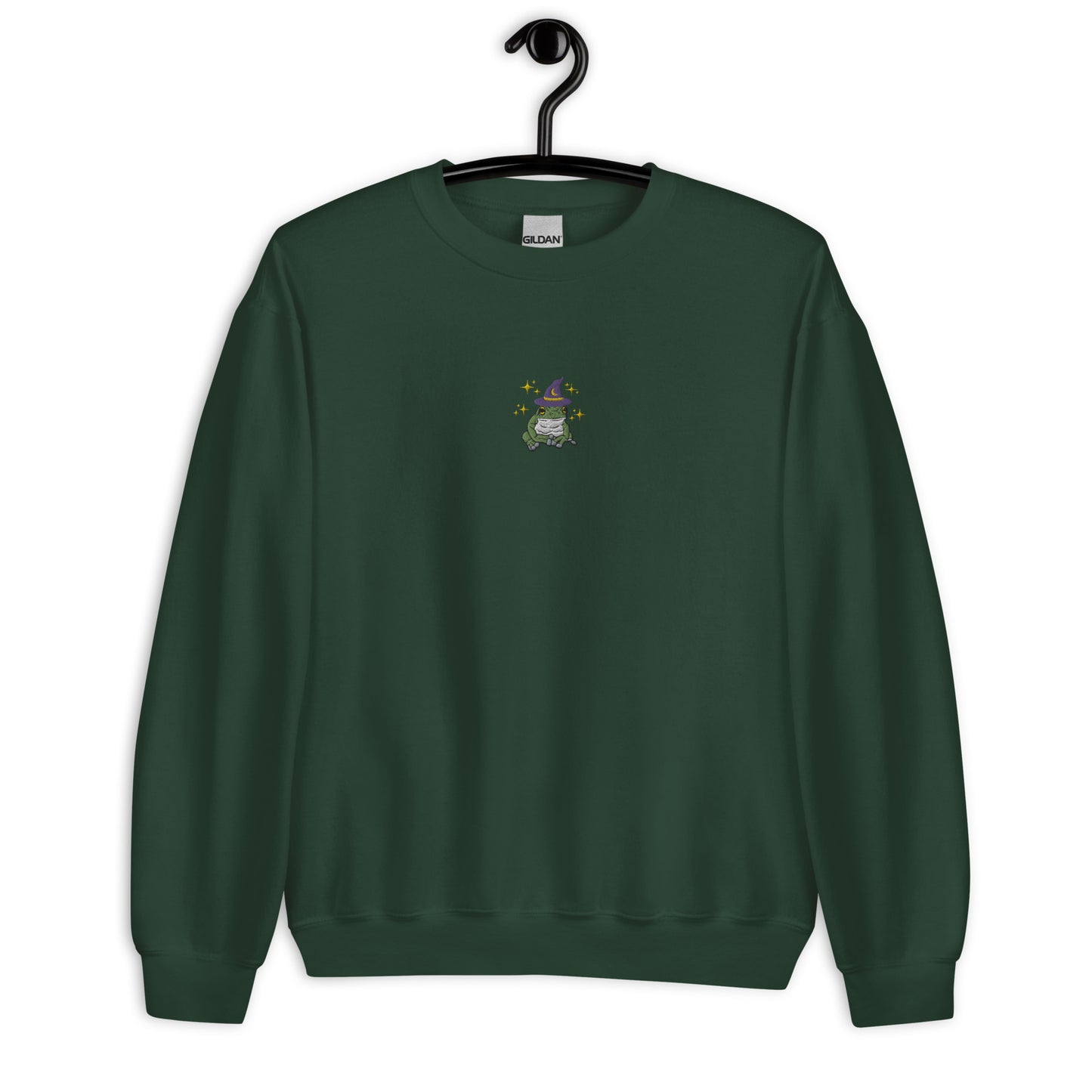 Embroidered Mystical Witch Frog Crewneck Sweatshirt Gildan *Free Shipping*