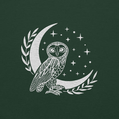 "Wise Owl" Embroidered Halloween Spooky Crewneck Sweatshirt *Free Shipping*