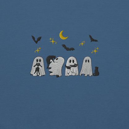 "Ghosts and Their Cats" Halloween Spooky Crewneck Sweatshirt