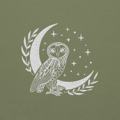 "Wise Owl" Embroidered Halloween Spooky Crewneck Sweatshirt *Free Shipping*