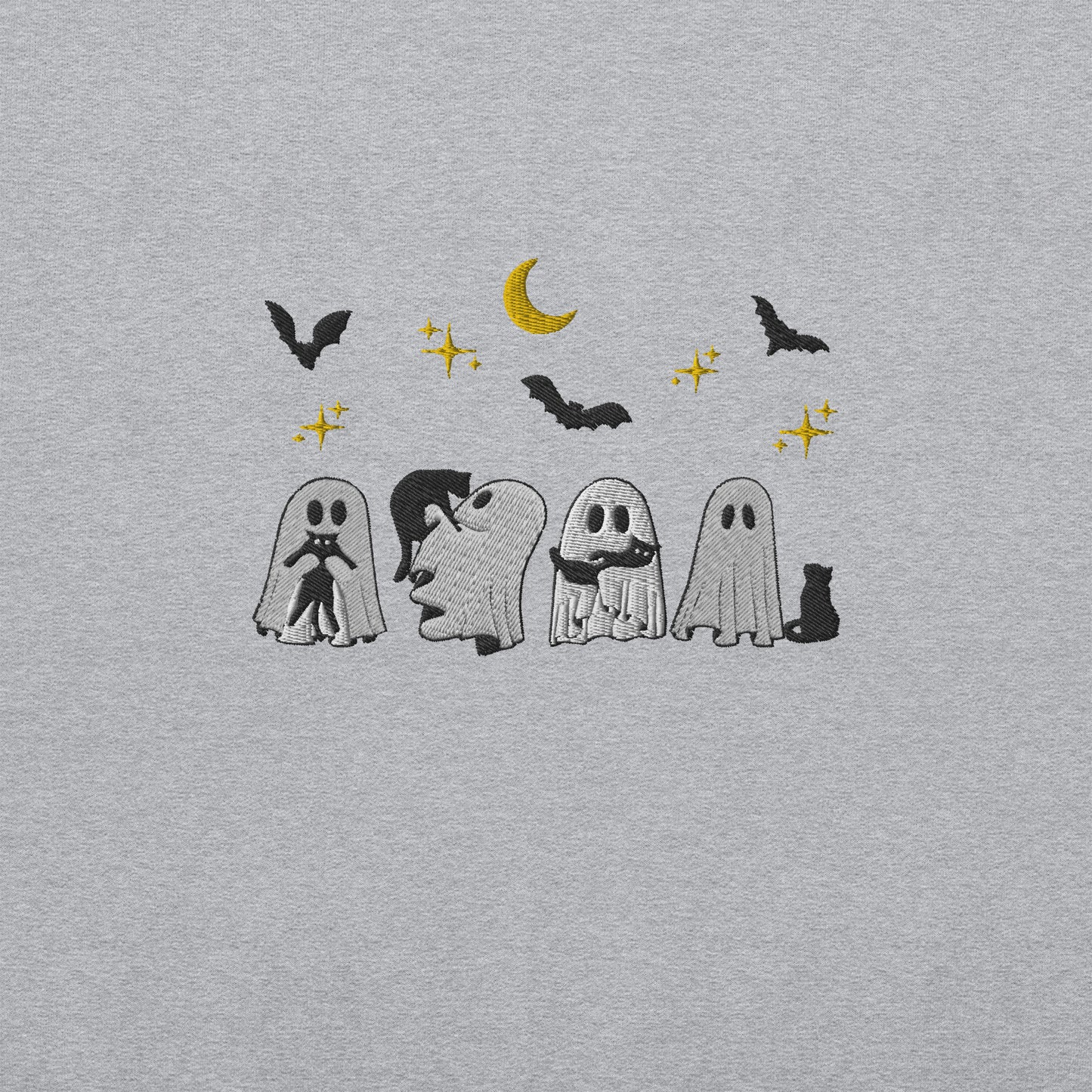 "Ghosts and Their Cats" Halloween Spooky Crewneck Sweatshirt