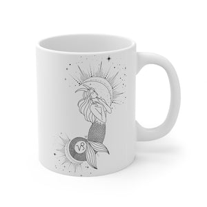 Capricorn Mermaid Sea Goat Zodiac Astrology "Ambition"  Mug 11oz