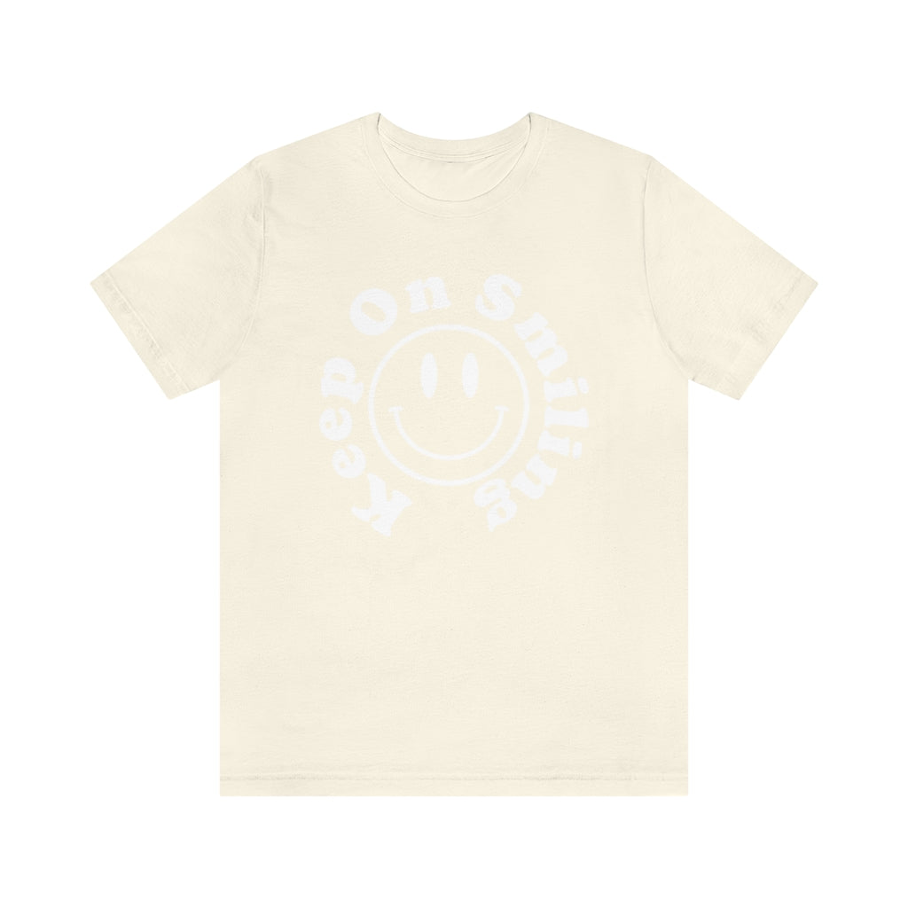 Keep on Smiling Retro Smiley Face Tee Shirt