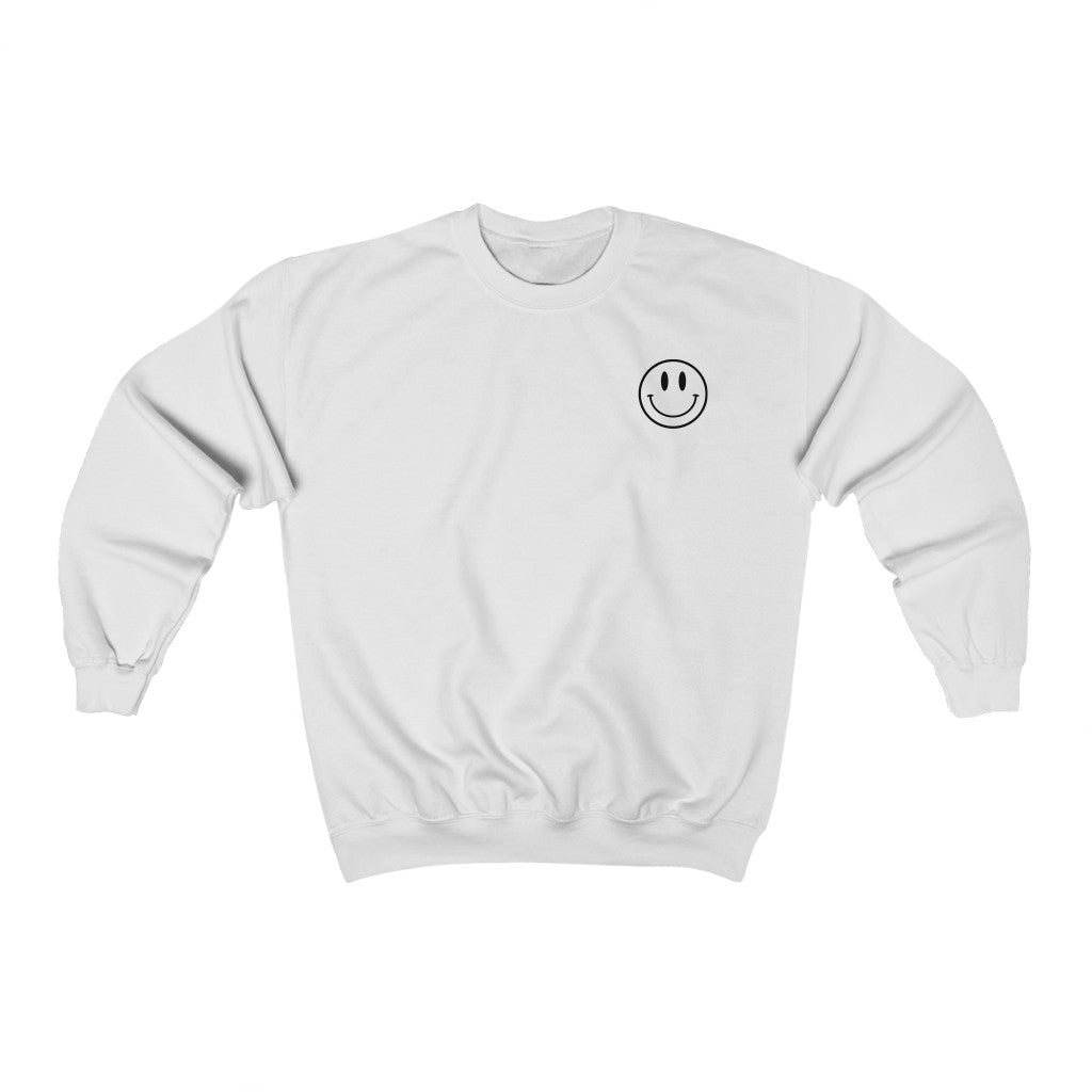 Keep on Smiling Smiley Face Sweatshirt Crew Neck