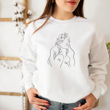 "Clarity" Virgo Goddess Astrology Oversized sweatshirt, Virgo Birthday present, Gift for Virgo , Sun Sign Zodiac Horoscope