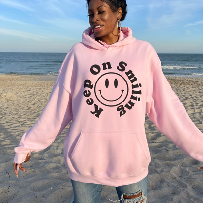 Keep on Smiling Classic Retro Smiley Face Hoodie