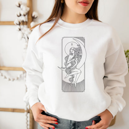 Virgo "Moon Goddess" Zodiac Astrology Crewneck Sweatshirt