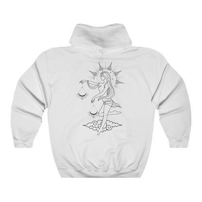 "Grace" Libra Goddess Hooded Sweatshirt - Fractalista Designs